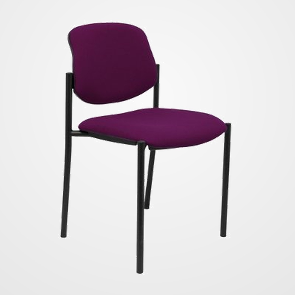SILLA PIQUERAS Y CRESPO VILLALGORDO CONFIDENTE CHASIS NEGRO ASIENTO Y RESPALDO TAPIZADOS BALI MORADO