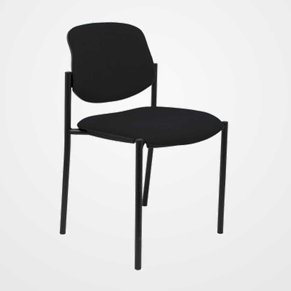 SILLA PIQUERAS Y CRESPO VILLALGORDO CONFIDENTE CHASIS NEGRO ASIENTO Y RESPALDO TAPIZADOS BALI NEGRO