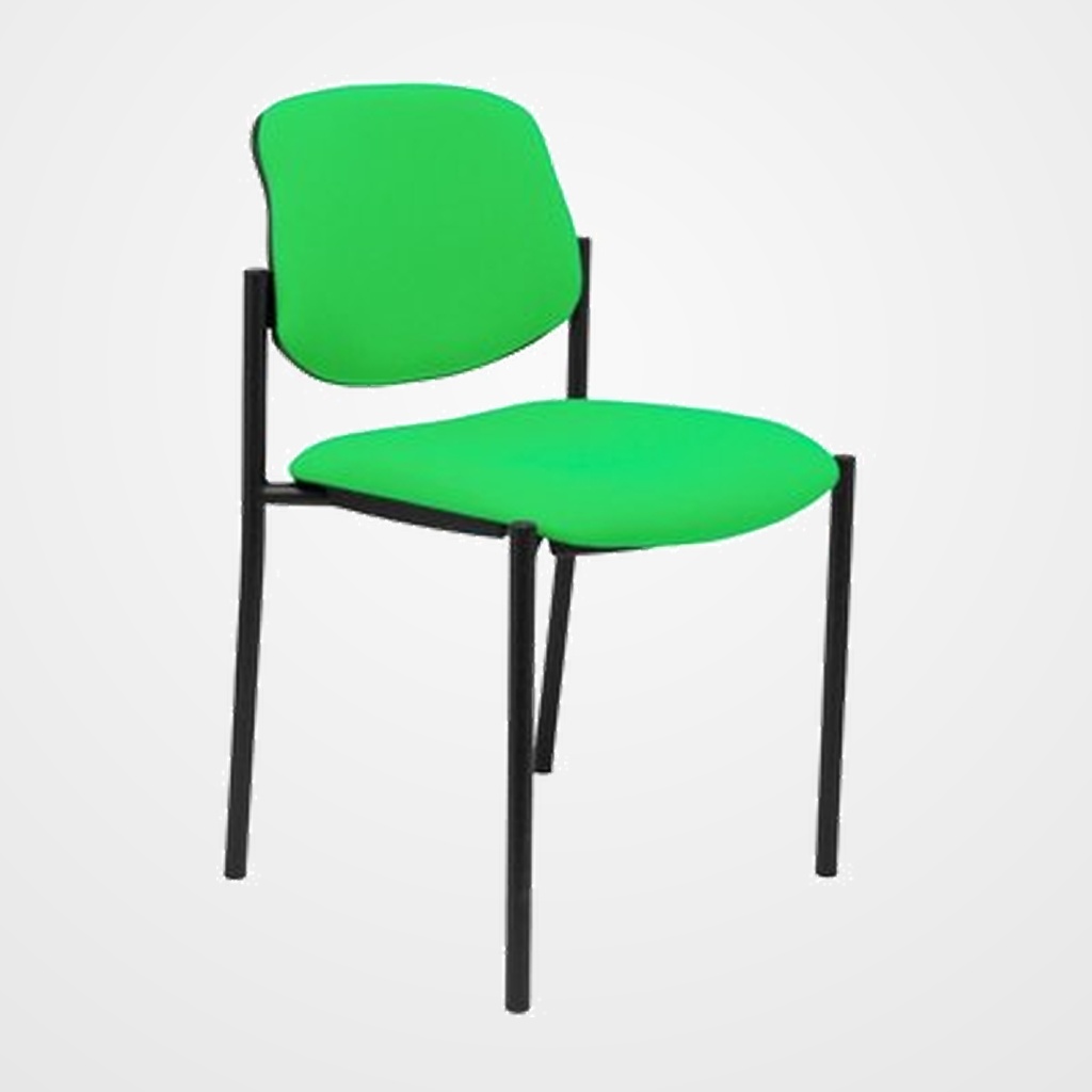 SILLA PIQUERAS Y CRESPO VILLALGORDO CONFIDENTE CHASIS NEGRO ASIENTO Y RESPALDO TAPIZADOS BALI PISTACHO