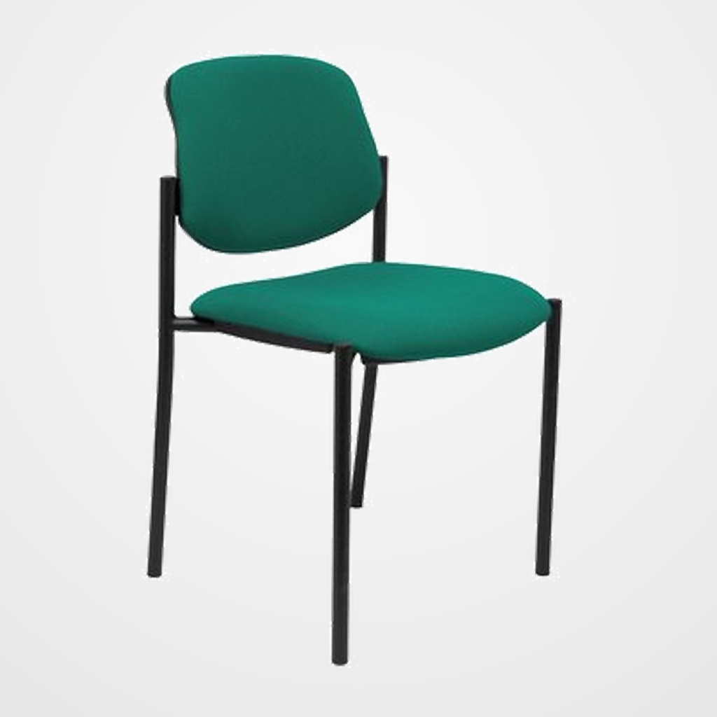 SILLA PIQUERAS Y CRESPO VILLALGORDO CONFIDENTE CHASIS NEGRO ASIENTO Y RESPALDO TAPIZADOS BALI VERDE