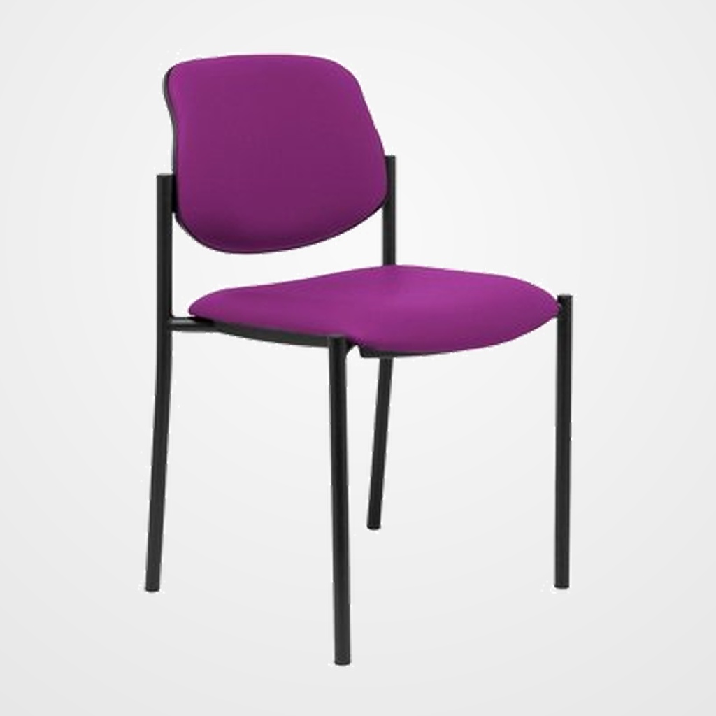 SILLA PIQUERAS Y CRESPO VILLALGORDO CONFIDENTE CHASIS NEGRO ASIENTO Y RESPALDO TAPIZADOS SIMILPIEL MORADO