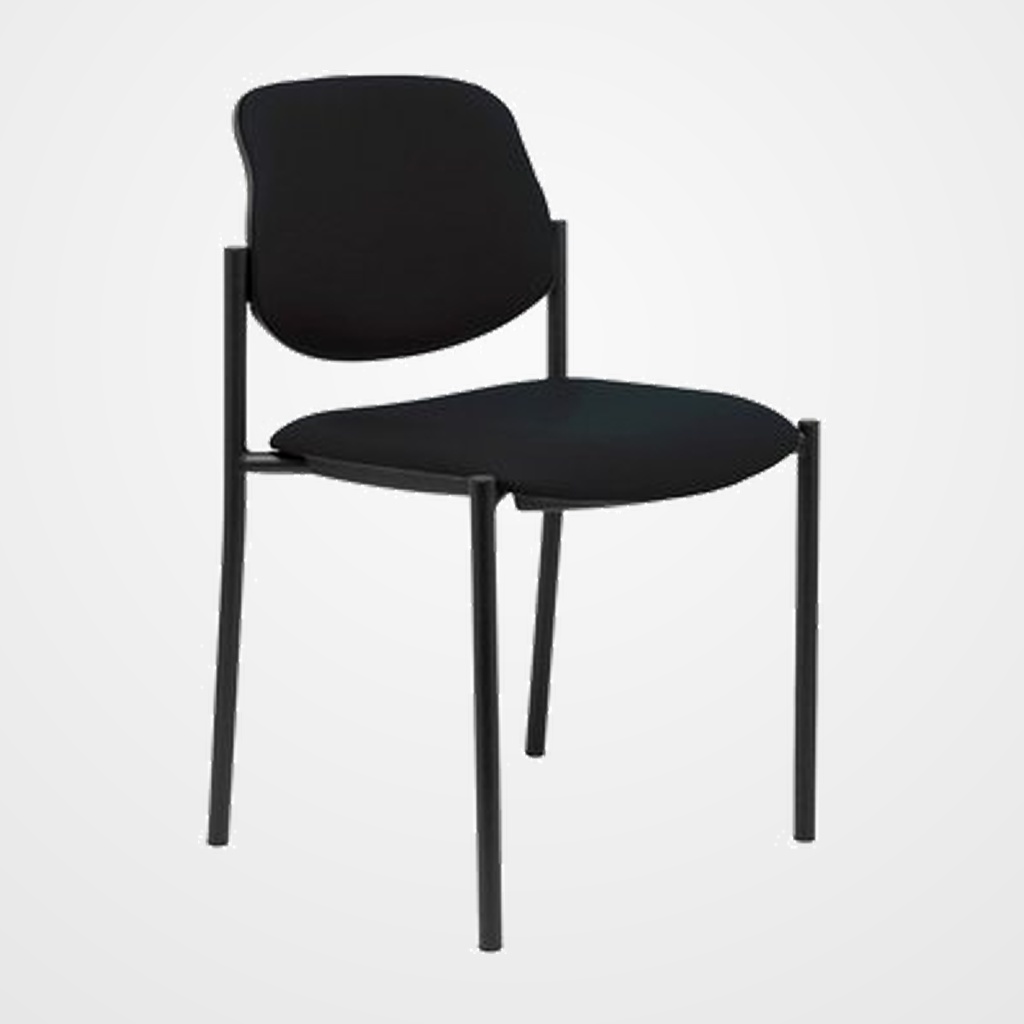 SILLA PIQUERAS Y CRESPO VILLALGORDO CONFIDENTE CHASIS NEGRO ASIENTO Y RESPALDO TAPIZADOS SIMILPIEL NEGRO