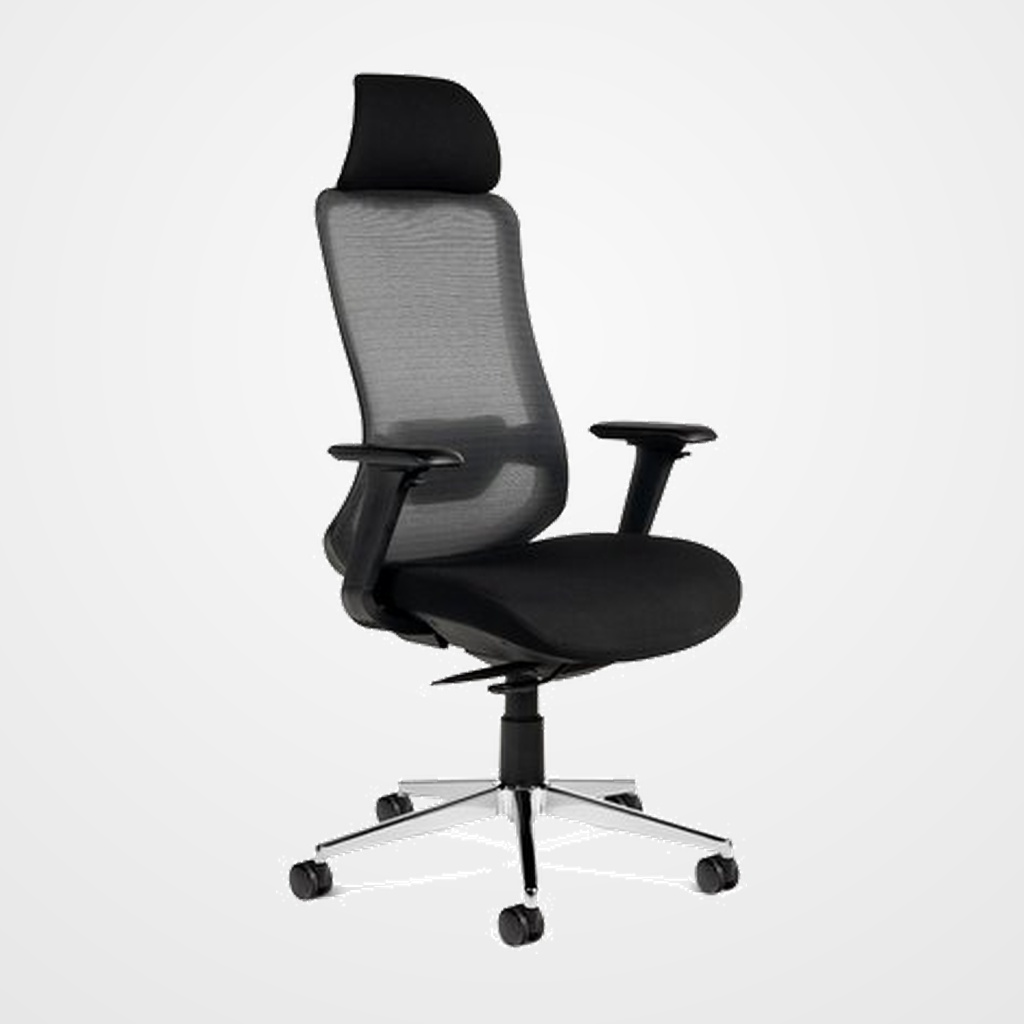SILLA ROCADA DIRECCION 24 HORAS 933-4 NEGRO CON BRAZOS