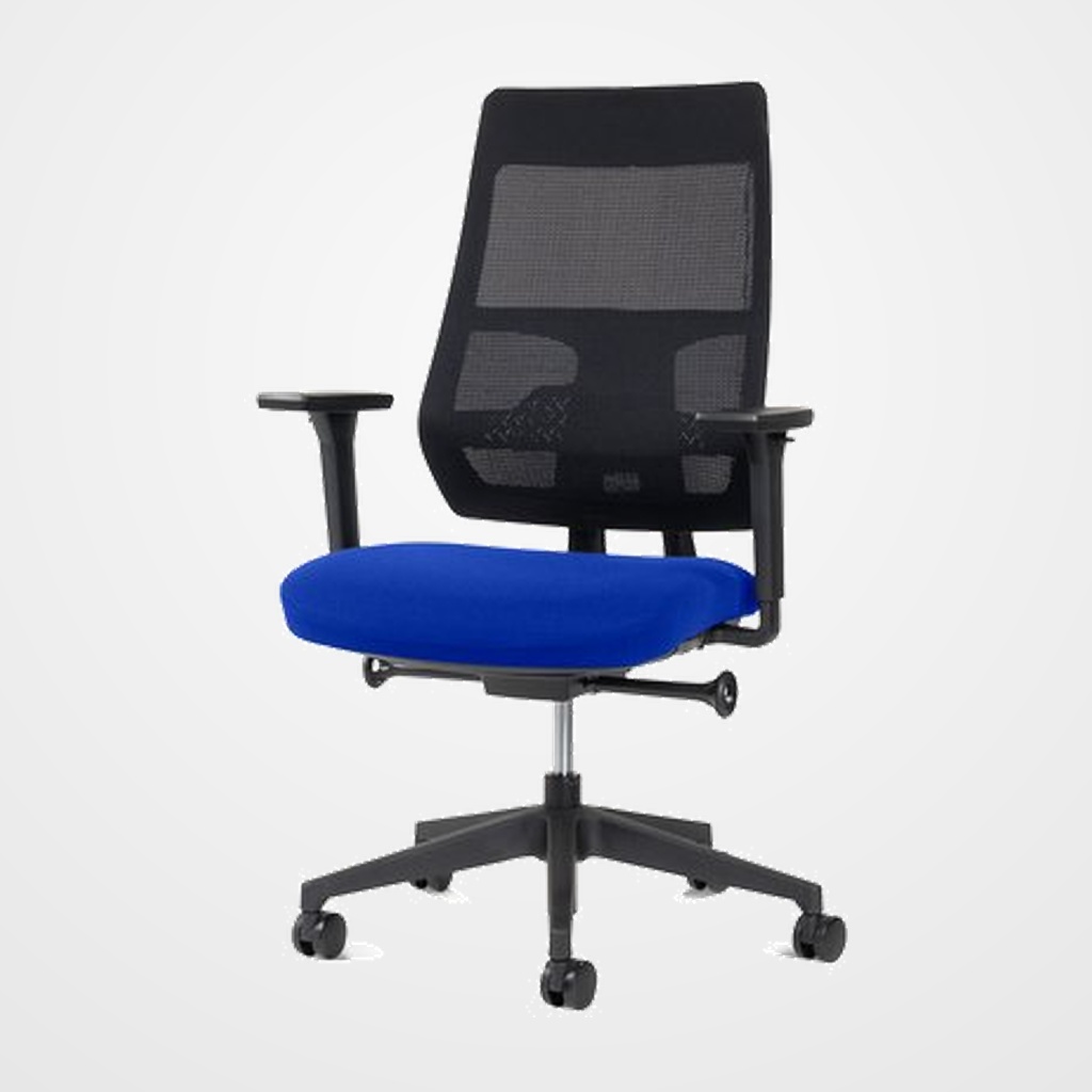 SILLA ROCADA OPERATIVA PROFESIONAL RD-934/4 AZUL CON BRAZOS