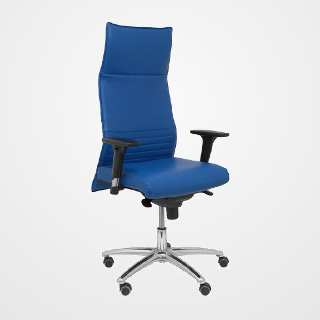 SILLON PIQUERAS Y CRESPO ALBACETE DIRECCION USO INTENSIVO (8H) BRAZOS REGULABLES MECANISMO SINCRO TAPIZADO  SIMILPIEL AZUL