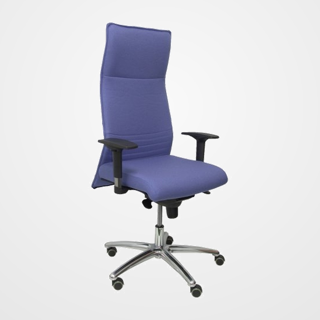 SILLON PIQUERAS Y CRESPO ALBACETE XL DIRECCION HASTA 160 Kg MECANISMO SINCRO BRAZOS REGULABLES EN ALTURA CON ESPUMA VISCOELASTICA ASIENTO A MEDIDA TAPIZADO BALI AZUL CLARO