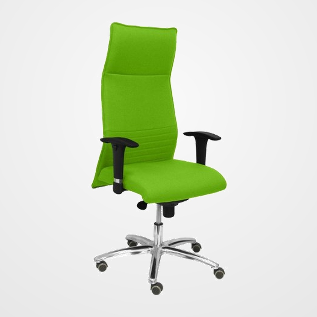 SILLON PIQUERAS Y CRESPO ALBACETE XL DIRECCION HASTA 160 Kg MECANISMO SINCRO BRAZOS REGULABLES EN ALTURA CON ESPUMA VISCOELASTICA ASIENTO A MEDIDA TAPIZADO BALI PISTACHO