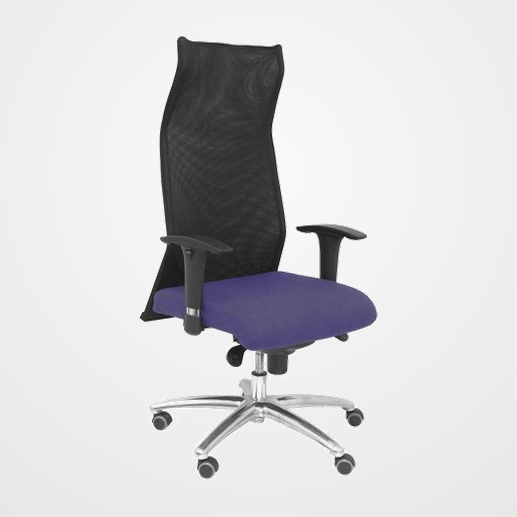 SILLON PIQUERAS Y CRESPO SAHUCO DIRECCION USO INTENSIVO (8H) BRAZOS REGULABLES MECANISMO SINCRO RESPALDO MALLA TRANSPIRABLE Y ASIENTO TAPIZADO BALI AZUL CLARO