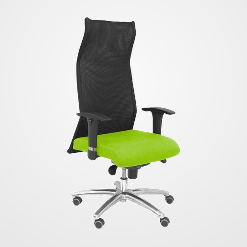 SILLON PIQUERAS Y CRESPO SAHUCO DIRECCION USO INTENSIVO (8H) BRAZOS REGULABLES MECANISMO SINCRO RESPALDO MALLA TRANSPIRABLE Y ASIENTO TAPIZADO BALI PISTACHO