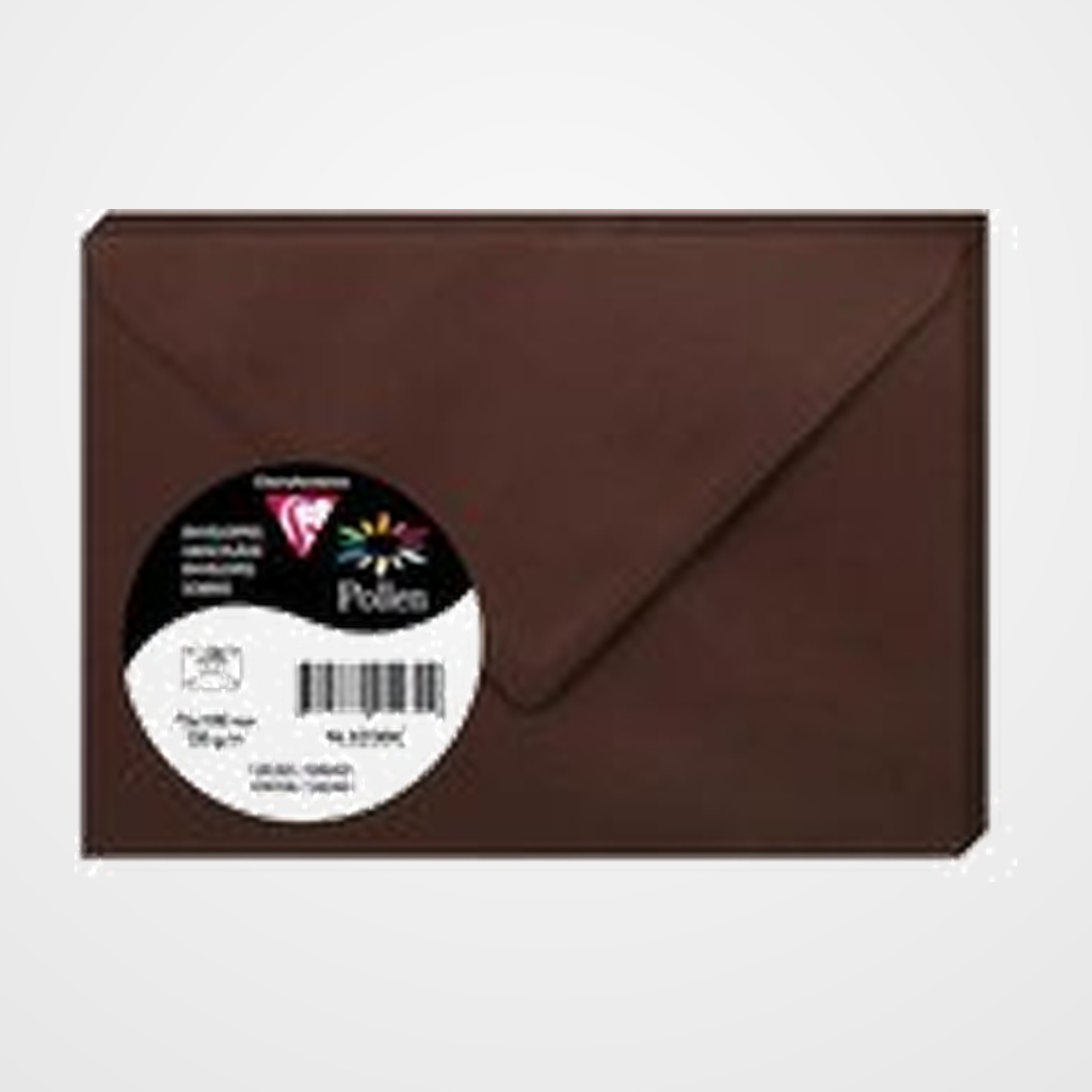 SOBRE CLAIREFONTAINE POLLEN 75x100 120g CACAO PAQUETE DE 20