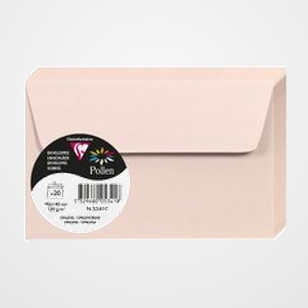 SOBRE CLAIREFONTAINE POLLEN 90x140 120g OPALINA PAQUETE DE 20