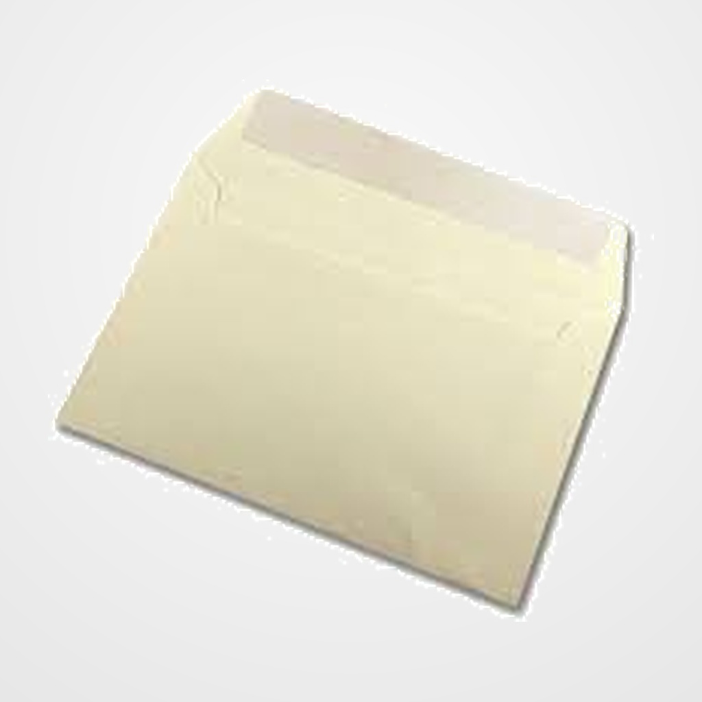 [26401502] SOBRE SAM 110x220 VERJURADO 120g CREMA (SILICONA) CAJA de 250
