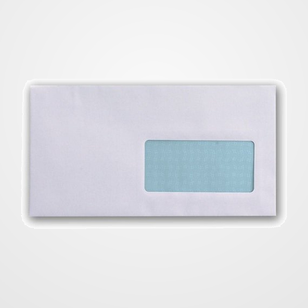 SOBRE SAM 115x225 BLANCO 80g INSERT V.DCHA.(ENGOMADO) SOLAPA EXTERIOR ESPECIAL ENSOBRADORA CAJA de 500