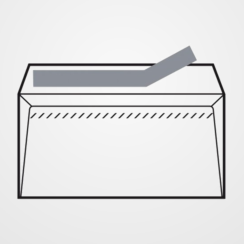 SOBRE SAM 120x176 BLANCO 90g OPEN (SILICONA) PAQUETE de 25