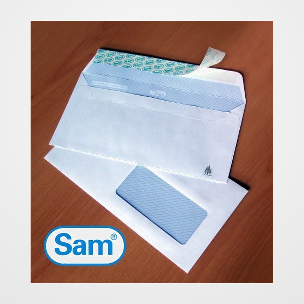 SOBRE-BOLSA SAM 229x324 BLANCO 100g (SILICONA) INSPECCION POSTAL CAJA de 250