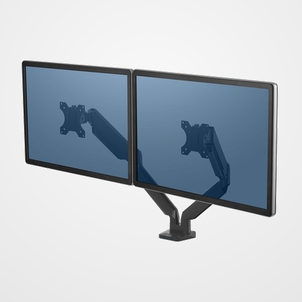 SOPORTE BRAZO MONITOR FELLOWES DOBLE PLATINUM SERIES NEGRO
