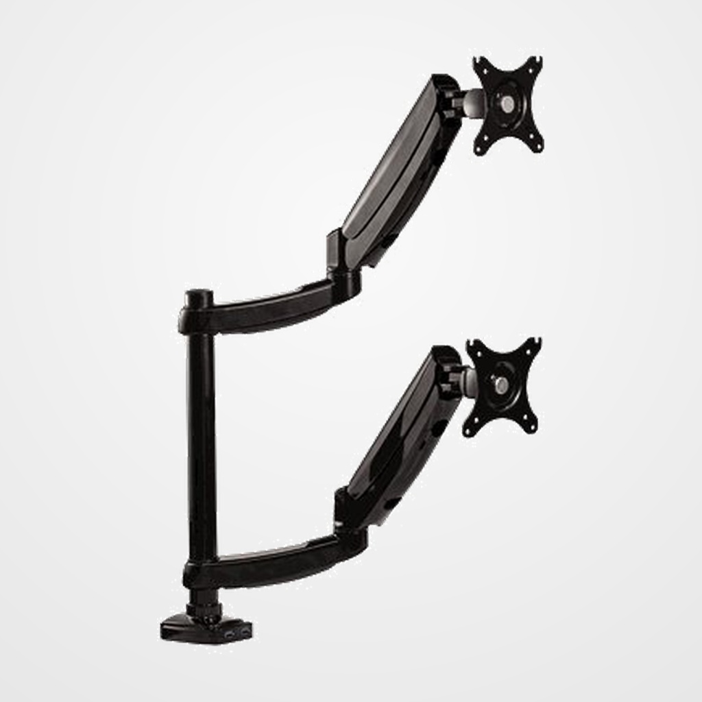 SOPORTE BRAZO MONITOR FELLOWES DOBLE PLATINUM SERIES VERTICAL NEGRO