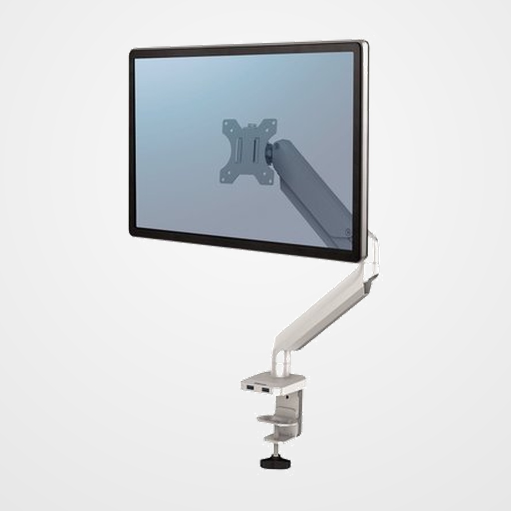 SOPORTE BRAZO MONITOR FELLOWES INDIVIDUAL PLATINUM SERIES PLATA