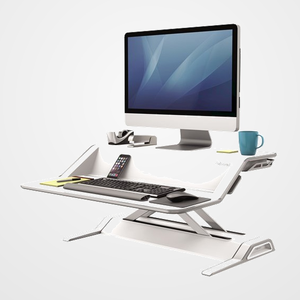 SOPORTE MONITOR FELLOWES ESTACION DE TRABAJO SIT-STAND LOTUS BLANCO