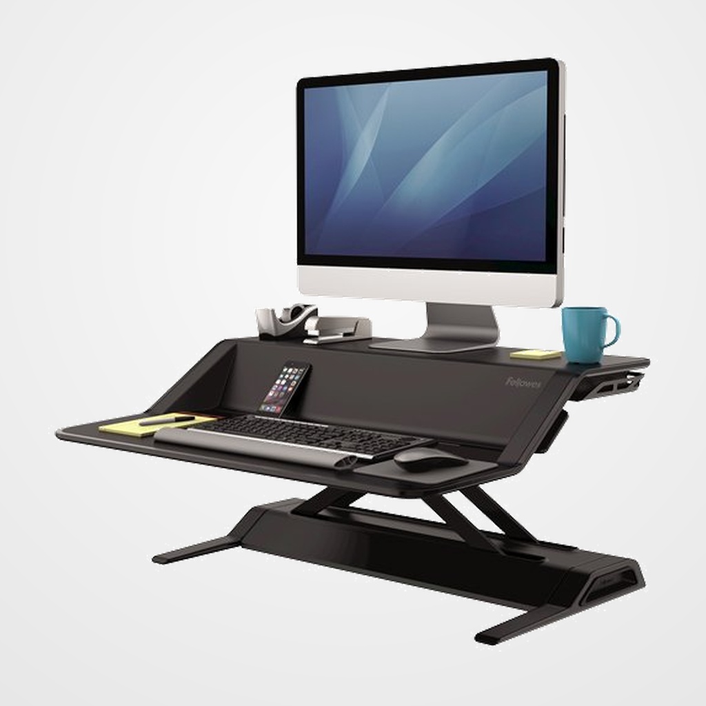 SOPORTE MONITOR FELLOWES ESTACION DE TRABAJO SIT-STAND LOTUS NEGRO