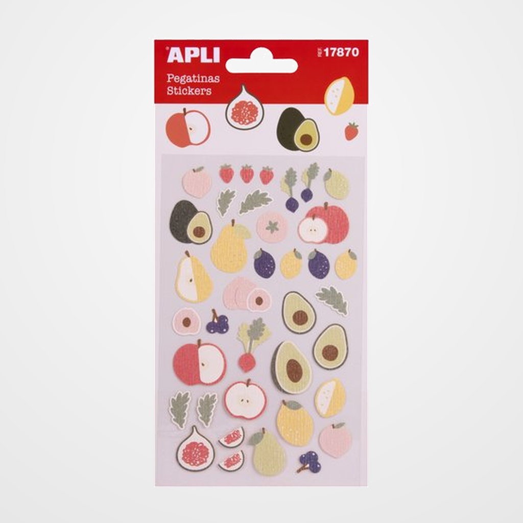 STICKERS APLI BOLSA 1h FRUTAS FRESCAS (17870)