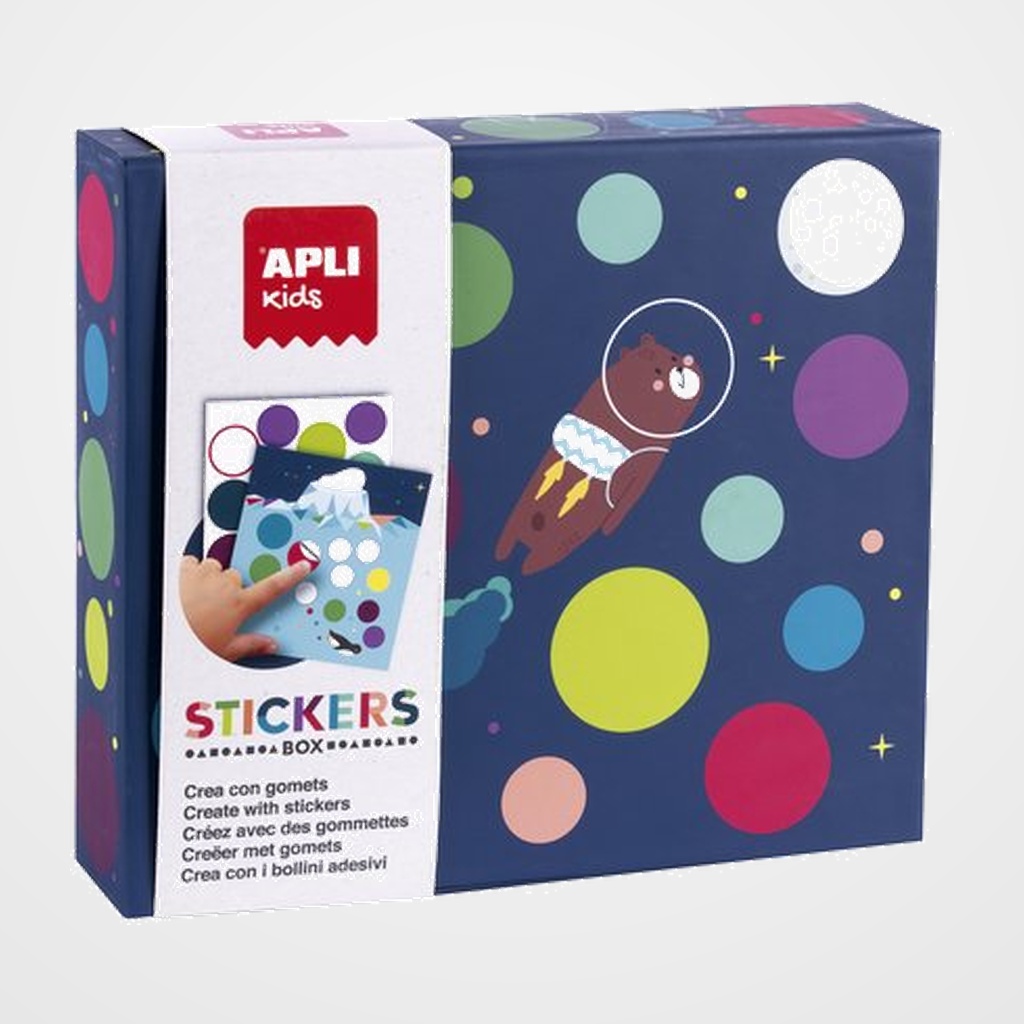 STICKERS GAME RS APLI KIDS CAJA CARTON FLY TO THE MOON
