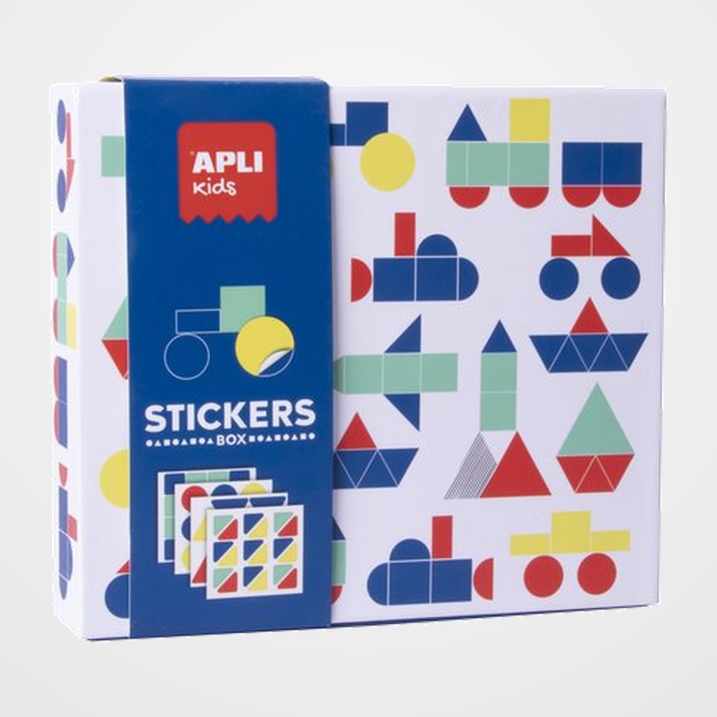 STICKERS GAME RS APLI KIDS CAJA CARTON VEHICULOS GEOMETRICOS