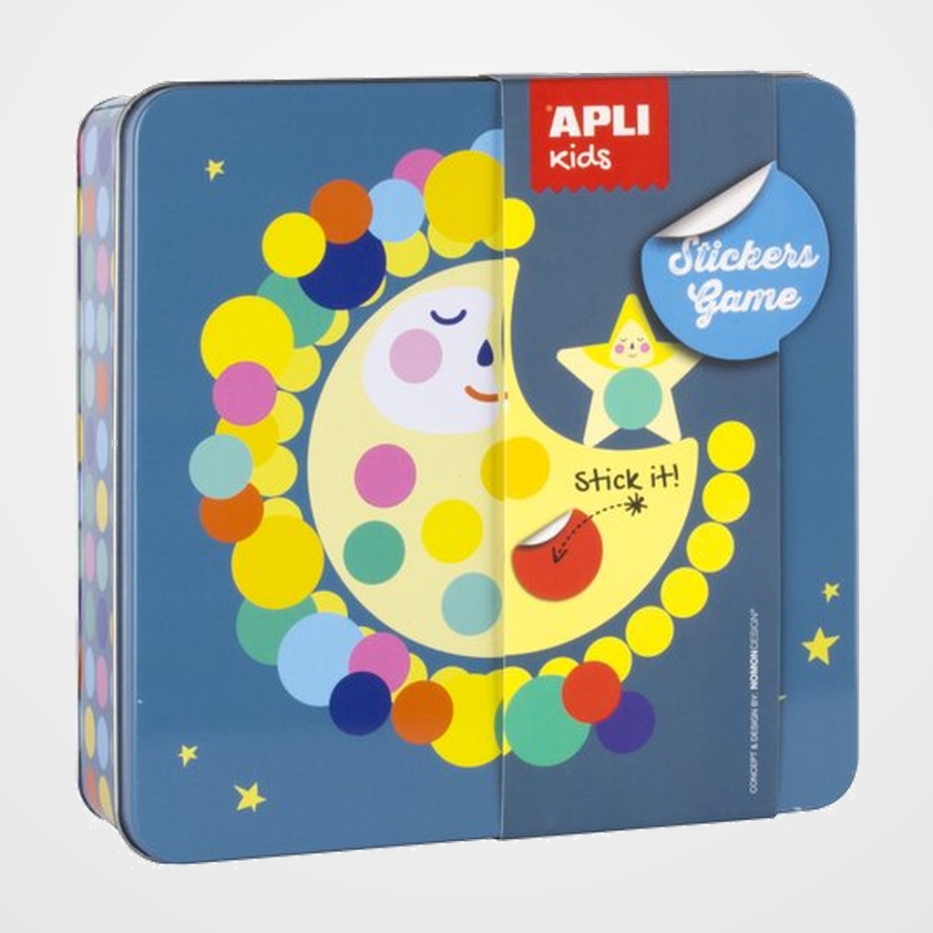 STICKERS GAME RS APLI KIDS CAJA METALICA LUNA