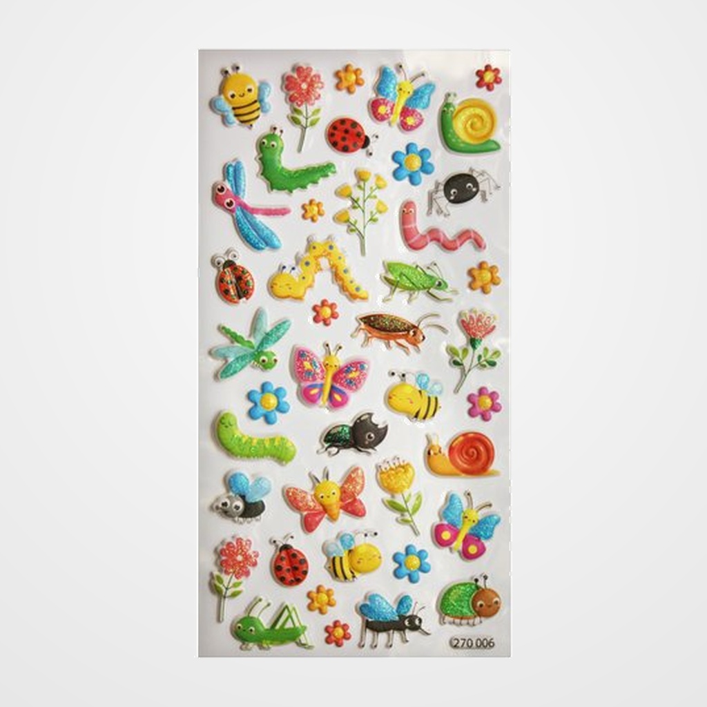 STICKERS GRUPO GLOBAL GIFT BOLSA 1h TWEENY FOAMY INSECTOS GLITTER