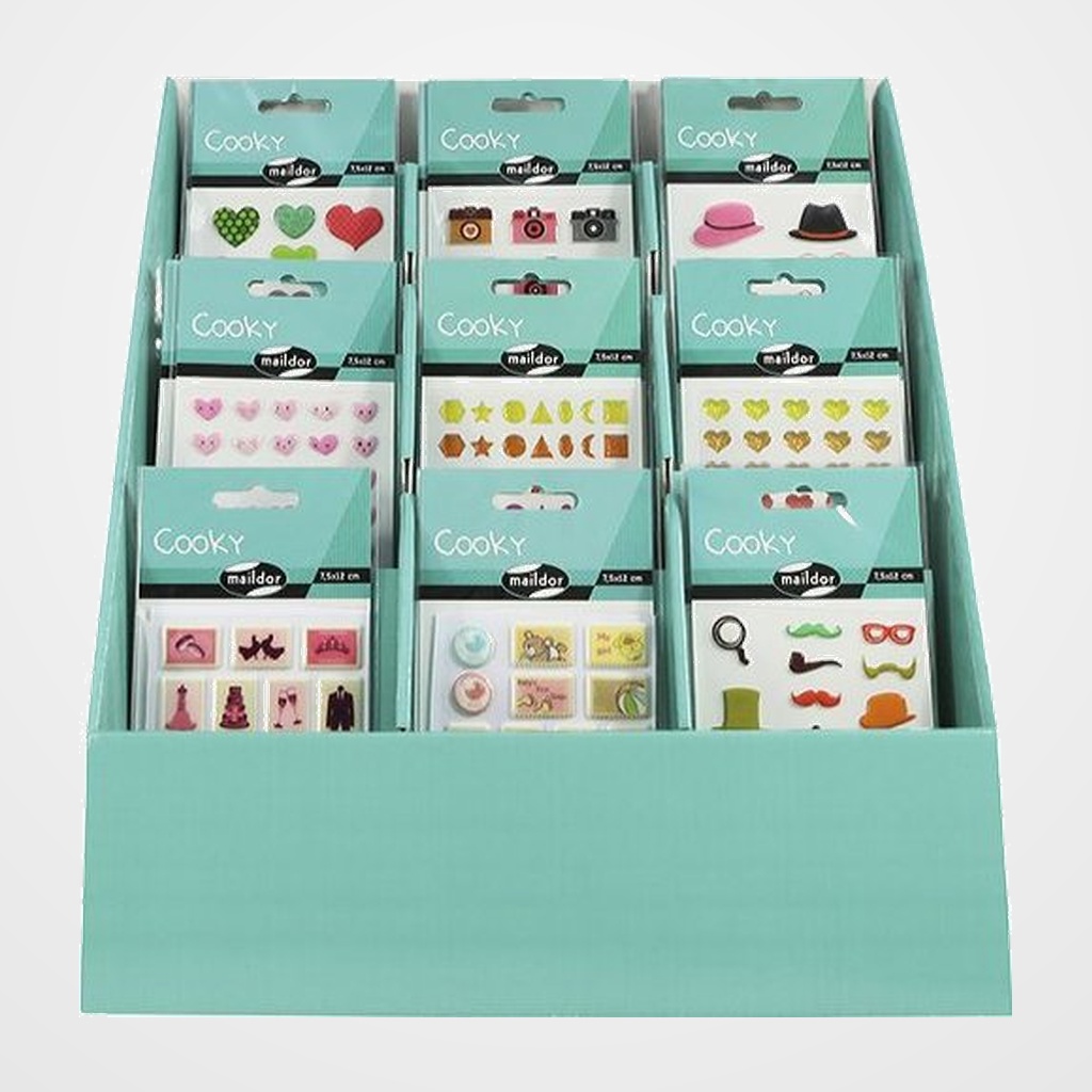 STICKERS MAILDOR COOKY EVENTOS EXPOSITOR DE 90