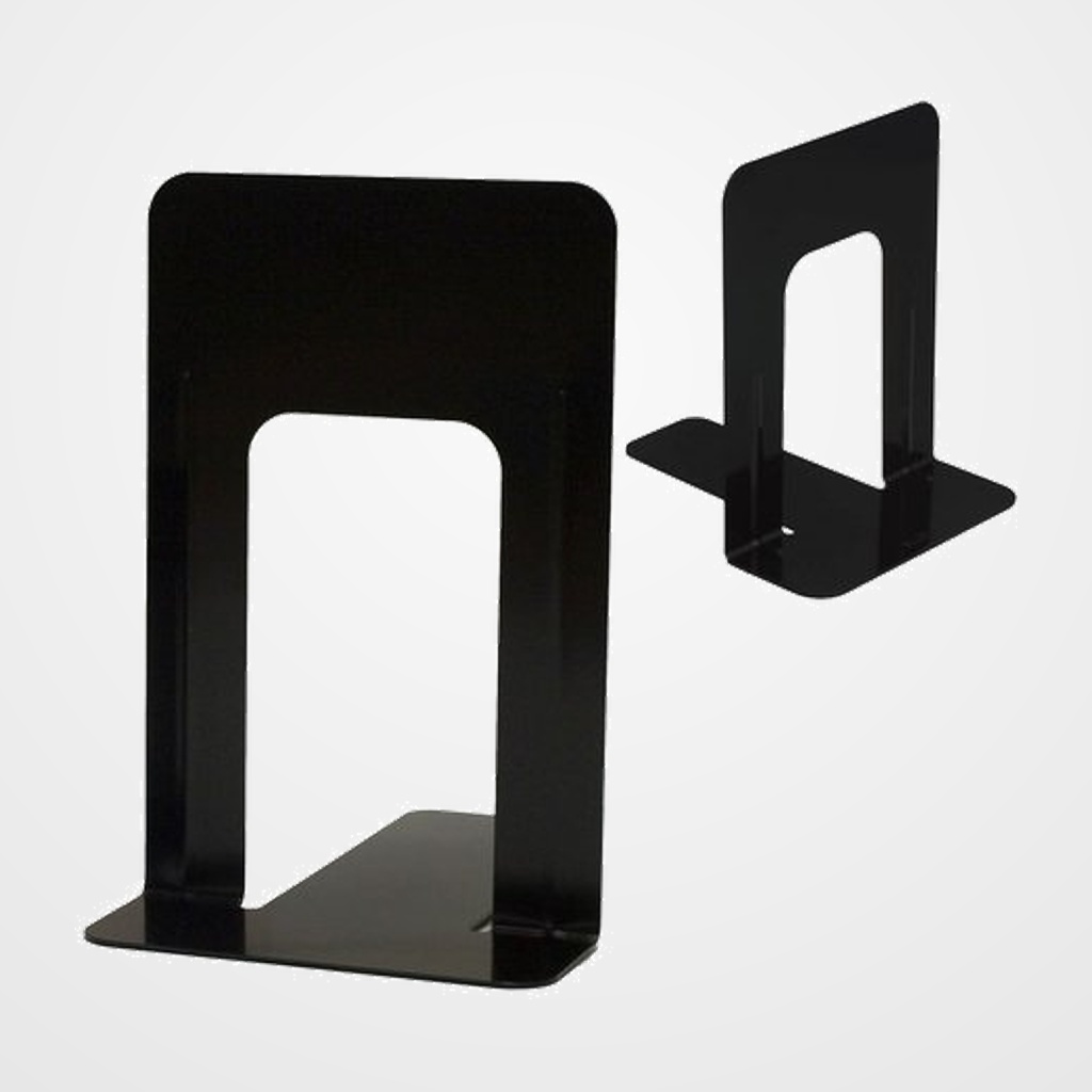 SUJETA LIBROS SDI GRANDE (228mm) METAL NEGRO PACK DE 2 (Medidas: 228 x 150 x 205 mm.)