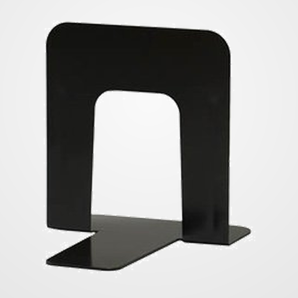 SUJETA LIBROS SDI PEQUEÑO (127mm) METAL NEGRO PACK DE 2 (Medidas: 127 x 120 x 130 mm)