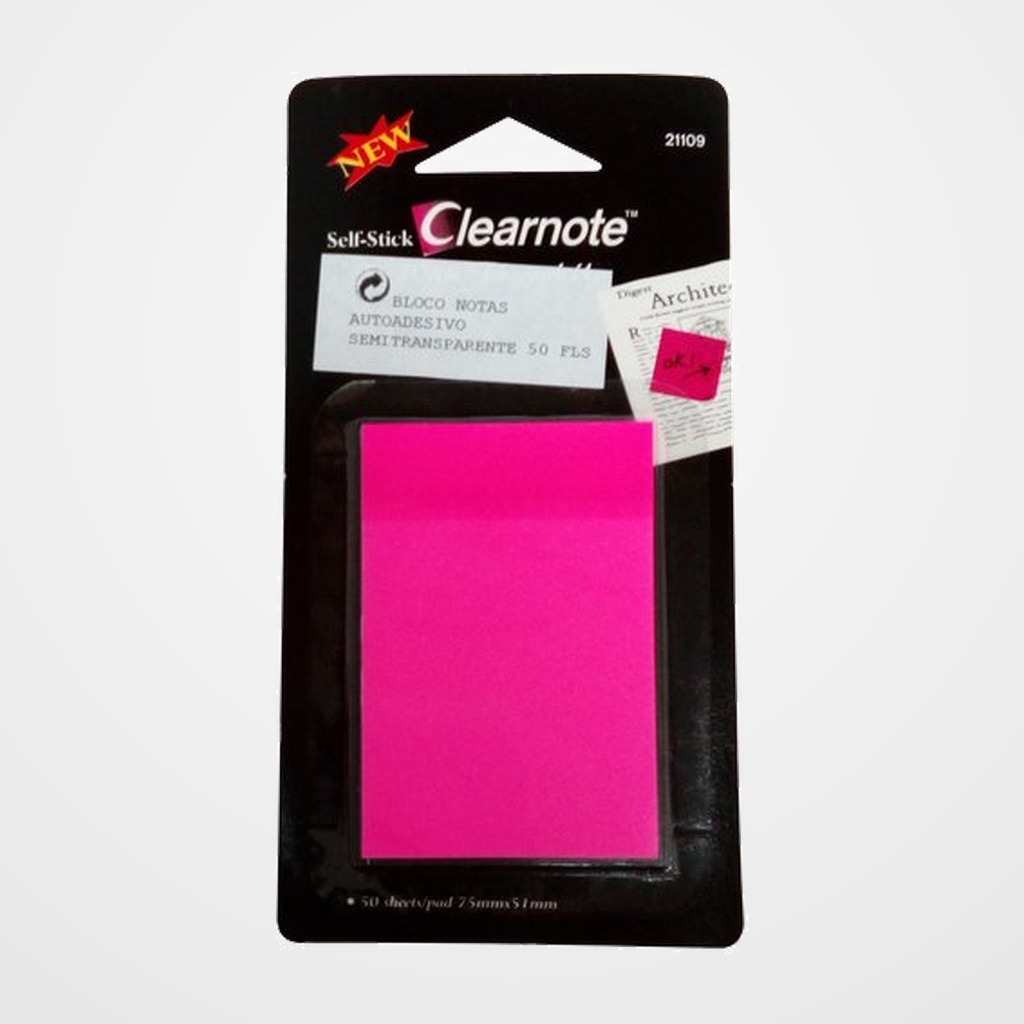 TACO NOTAS ADH. NEON 75X51ROSA 50HOJAS BL. HOPAX