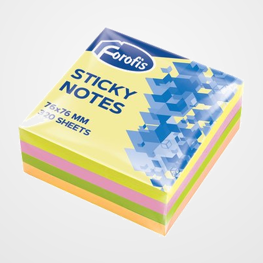 TACO NOTAS CUBO FOROFIS 320h 76x76 COLORES NEON (4x80h)