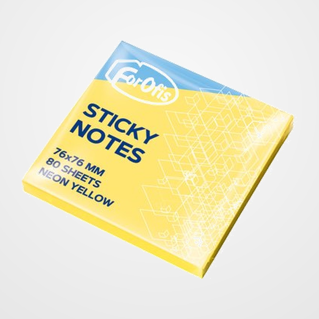 TACO NOTAS FOROFIS 80h 76x76 AMARILLO NEON