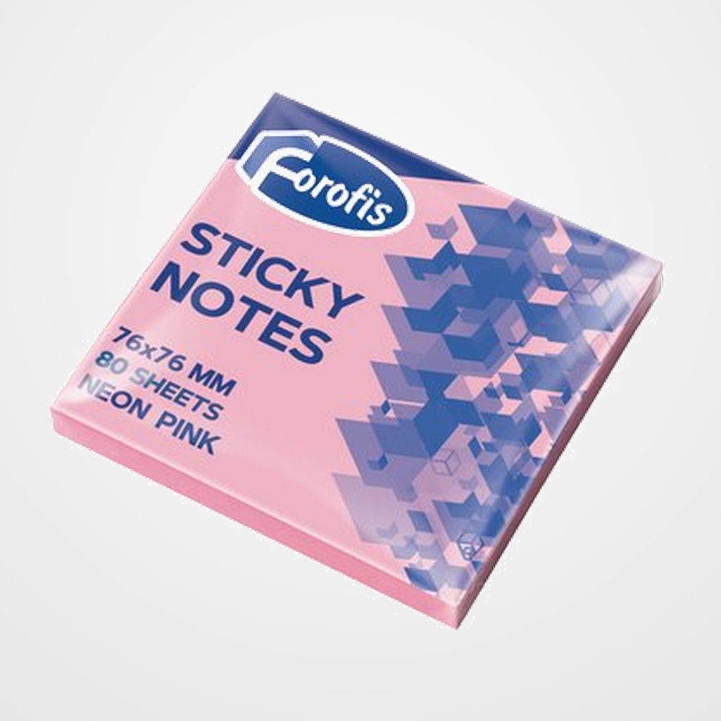 TACO NOTAS FOROFIS 80h 76x76 ROSA NEON