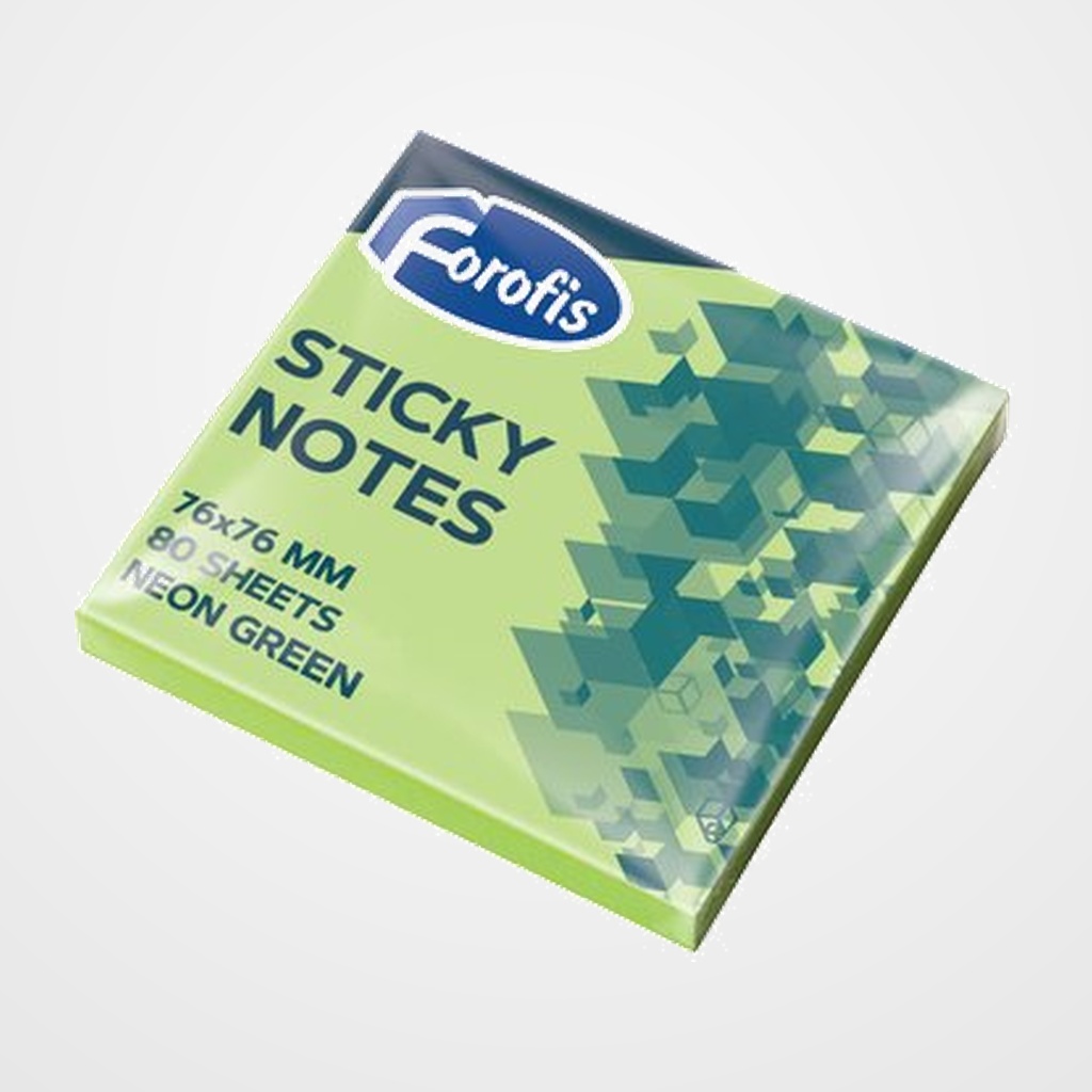 TACO NOTAS FOROFIS 80h 76x76 VERDE NEON
