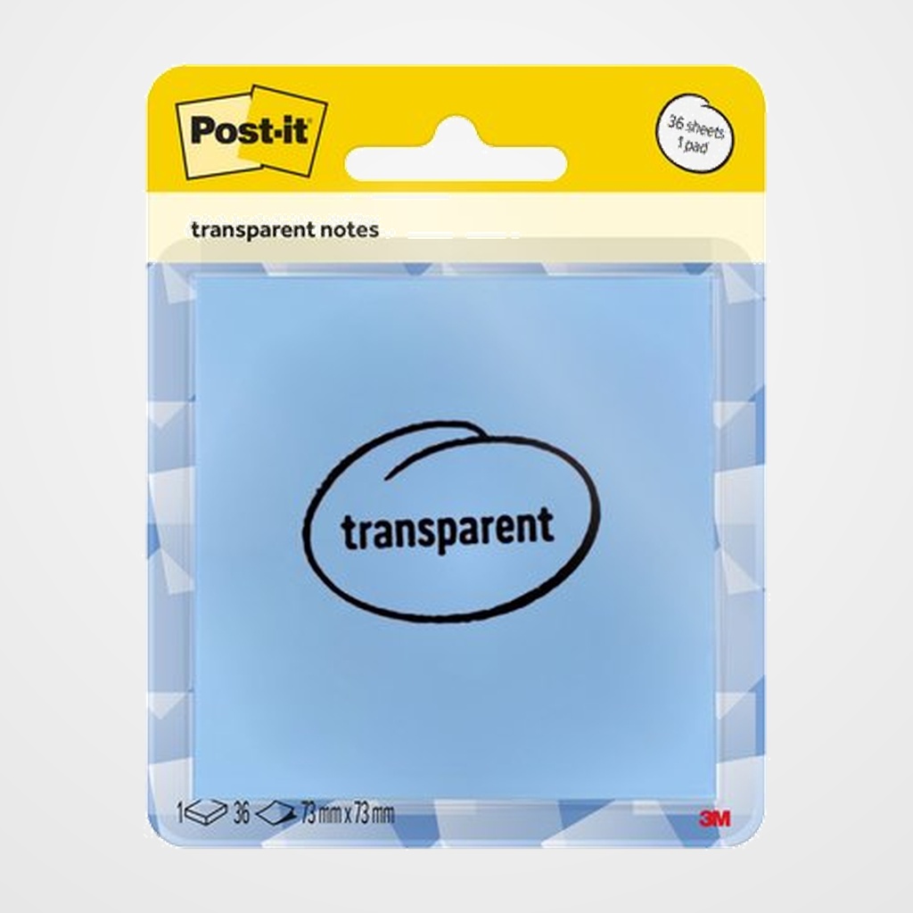TACO NOTAS POST-IT 600-1TRSPB TRASLUCIDAS 73x73 AZUL BLISTER de 1