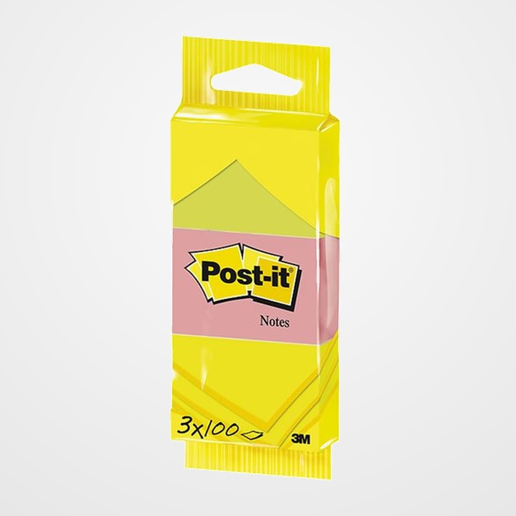 TACO NOTAS POST-IT 653 38X51 NEON PACK de 3