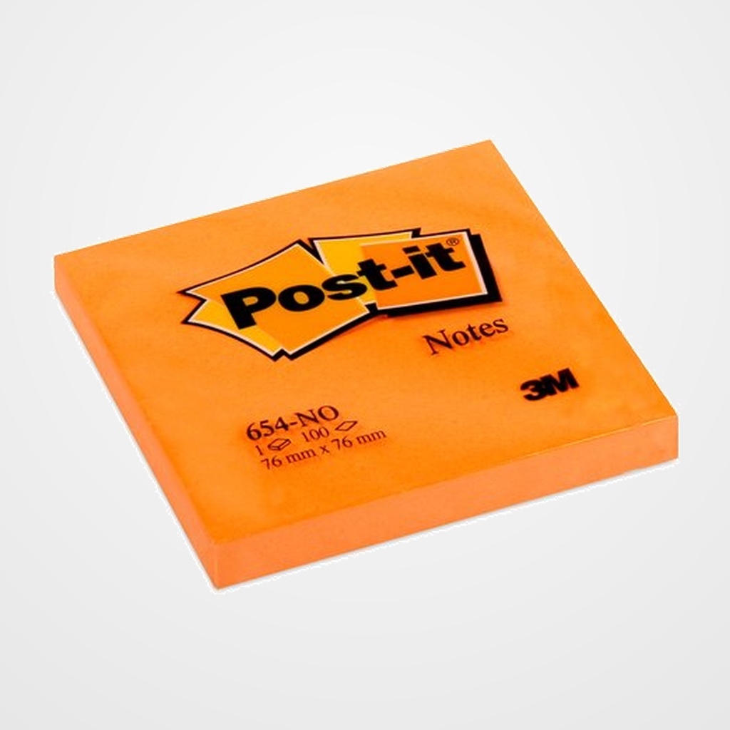 TACO NOTAS POST-IT 654 NARANJA NEON 76X76
