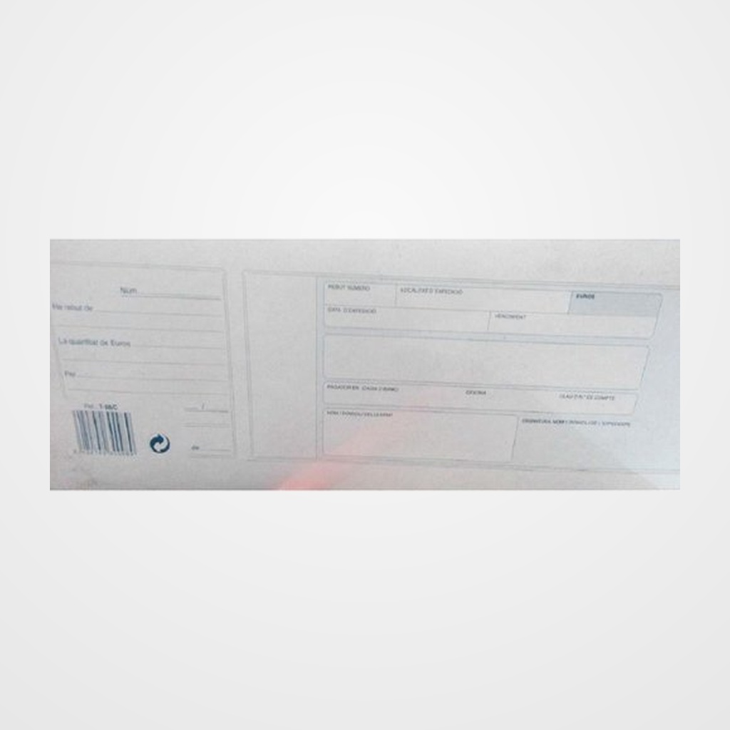 TALONARIO CATALAN RECIBOS BANCO C/MATRIZ LOAN