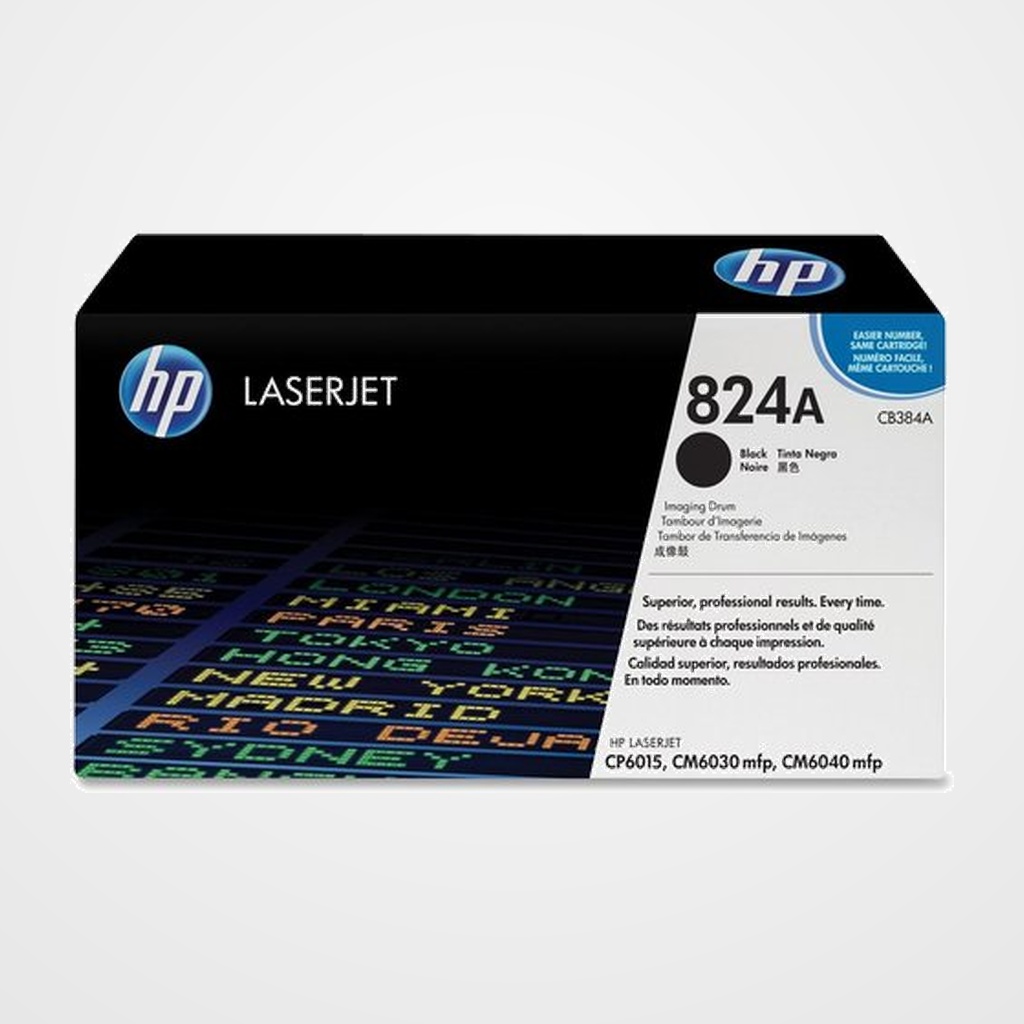 TAMBOR HP CB384A Nº824A LASERJET COLOR CP6015/CM6030MFP/CM6040MFP NEGRO 23.000 PÁG.