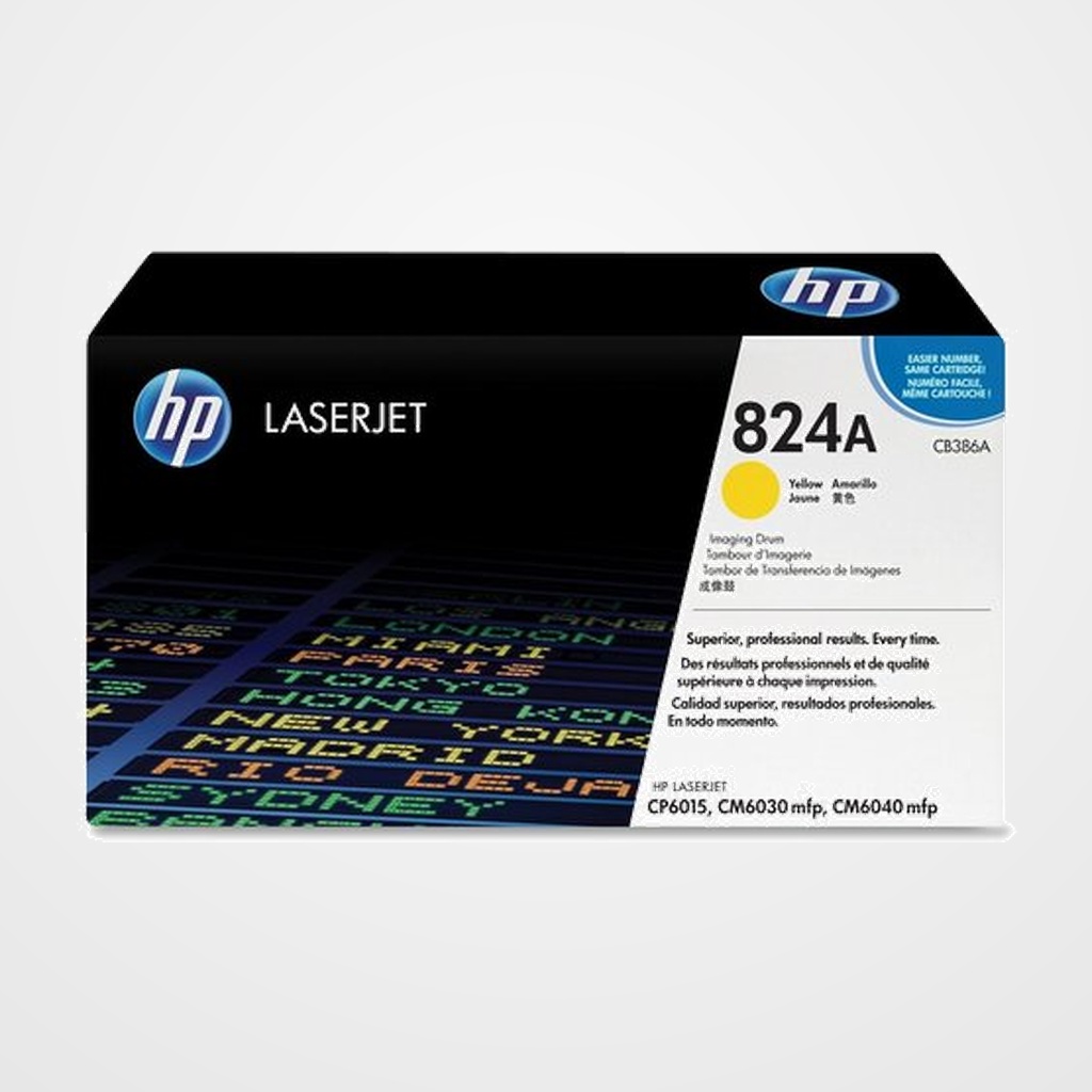 TAMBOR HP CB386A Nº824A LASERJET COLOR CP6015/CM6030MFP/CM6040MFP AMARILLO 23.000 PÁG.