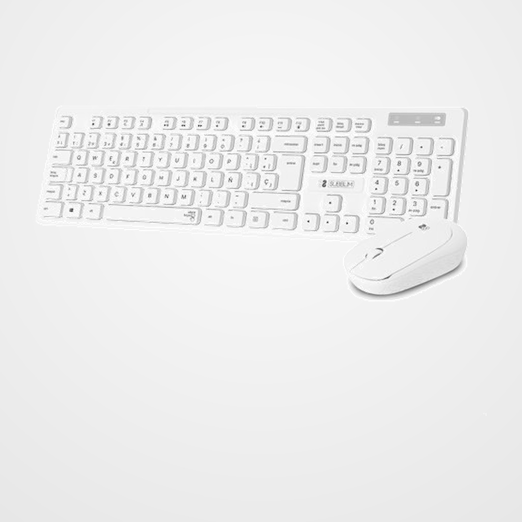 TECLADO Y RATON SUBBLIM BUSINESS SLIM SILENCIOSO INALAMBRICO 2.4G BLANCO