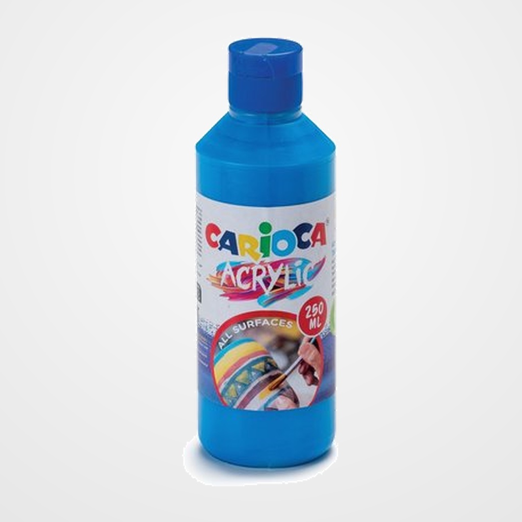 TEMPERA CARIOCA ACRILYC LIQUIDA 250 ml (botella) AZUL PRIMARIO