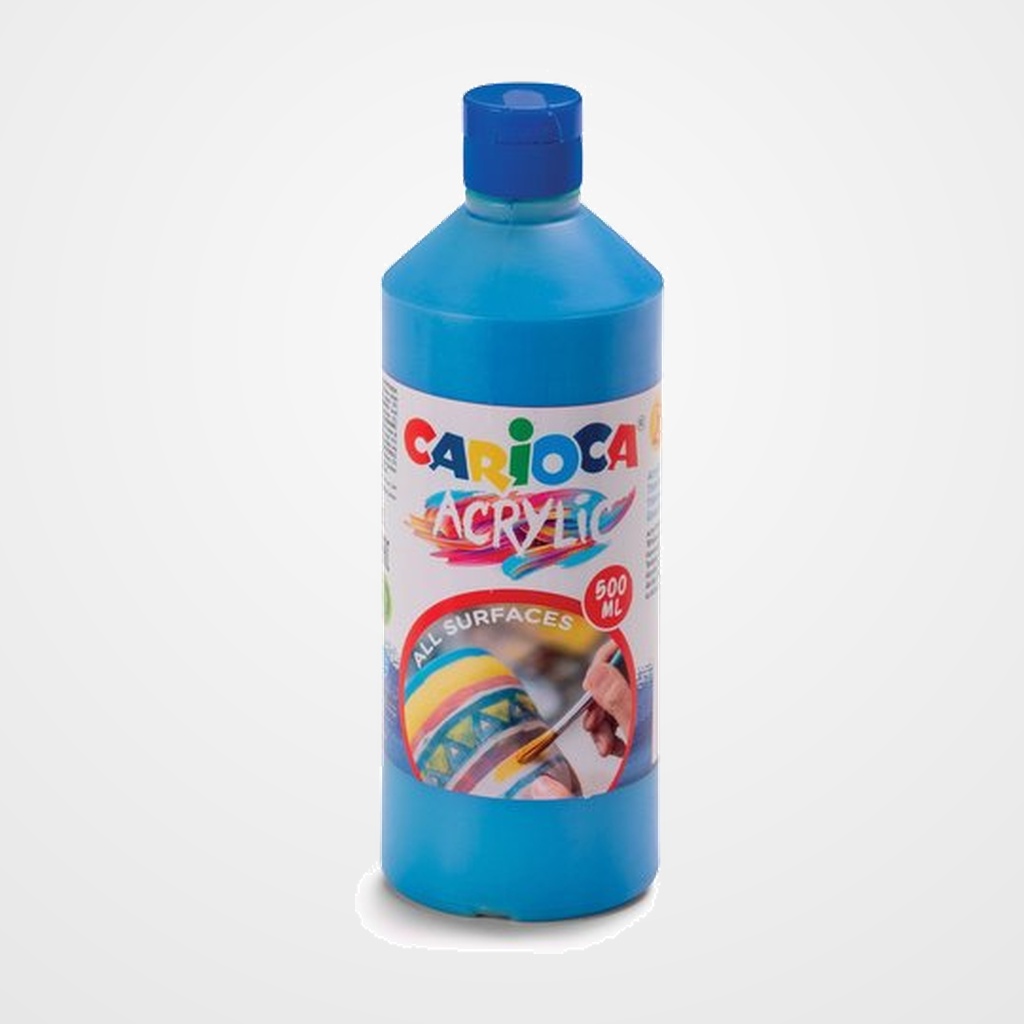 TEMPERA CARIOCA ACRILYC LIQUIDA 500 ml (botella) AZUL PRIMARIO