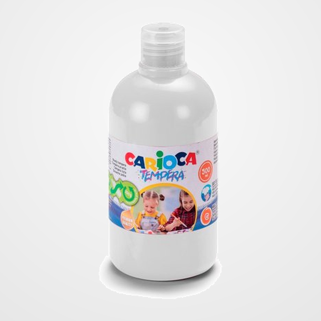 TEMPERA CARIOCA LIQUIDA 500 ml (botella) BLANCO