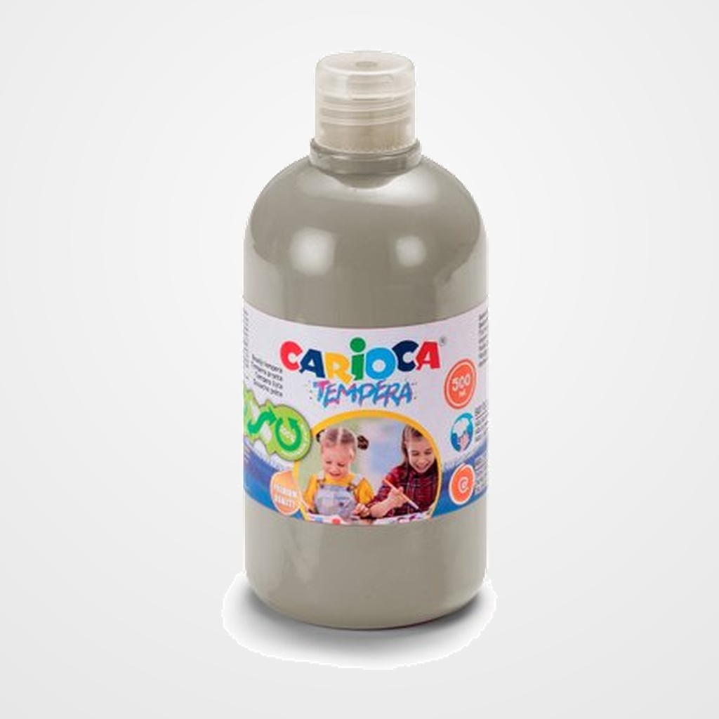 TEMPERA CARIOCA LIQUIDA 500 ml (botella) PLATA