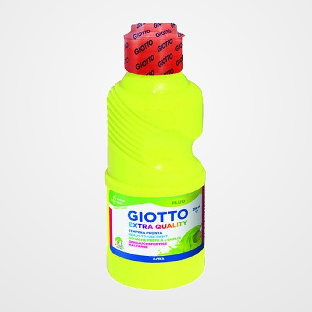 TEMPERA GIOTTO LIQUIDA FLUO 250 ml (botella) AMARILLO