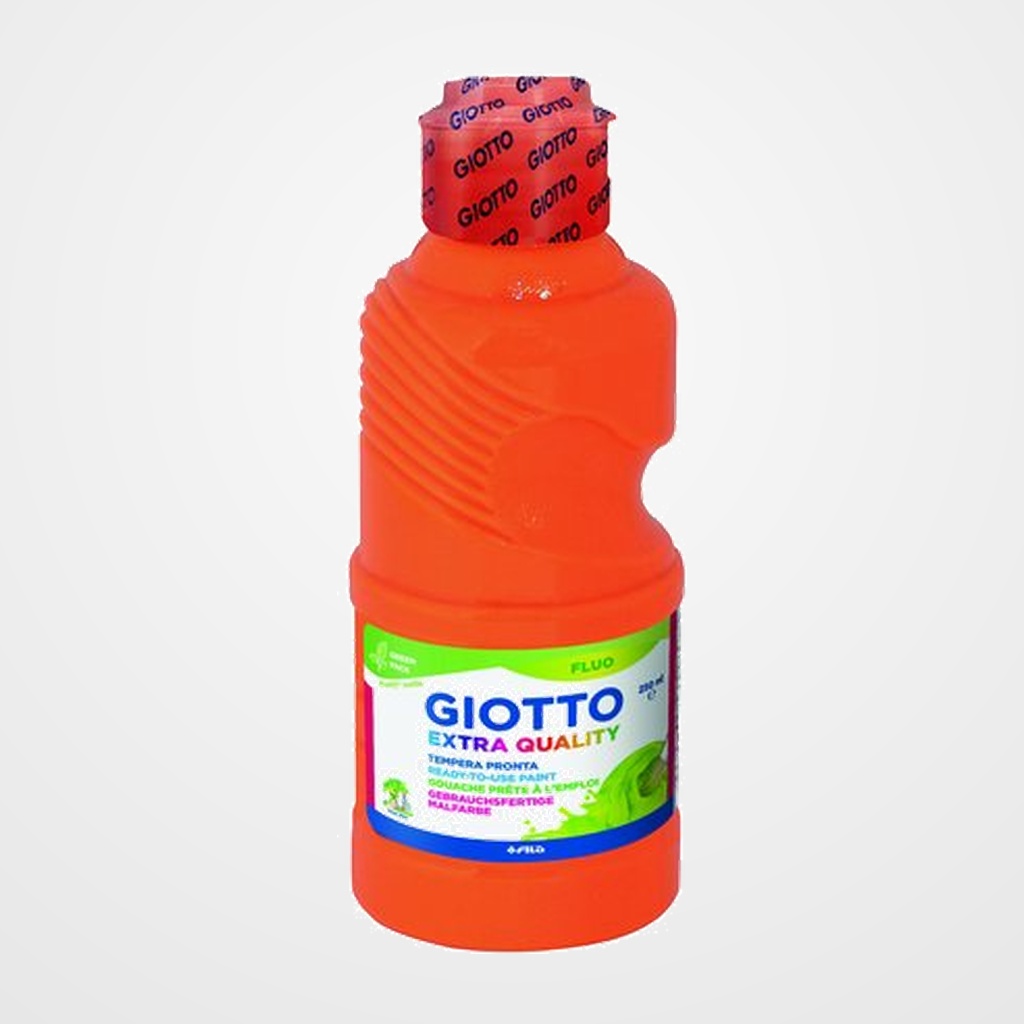 TEMPERA GIOTTO LIQUIDA FLUO 250 ml (botella) NARANJA